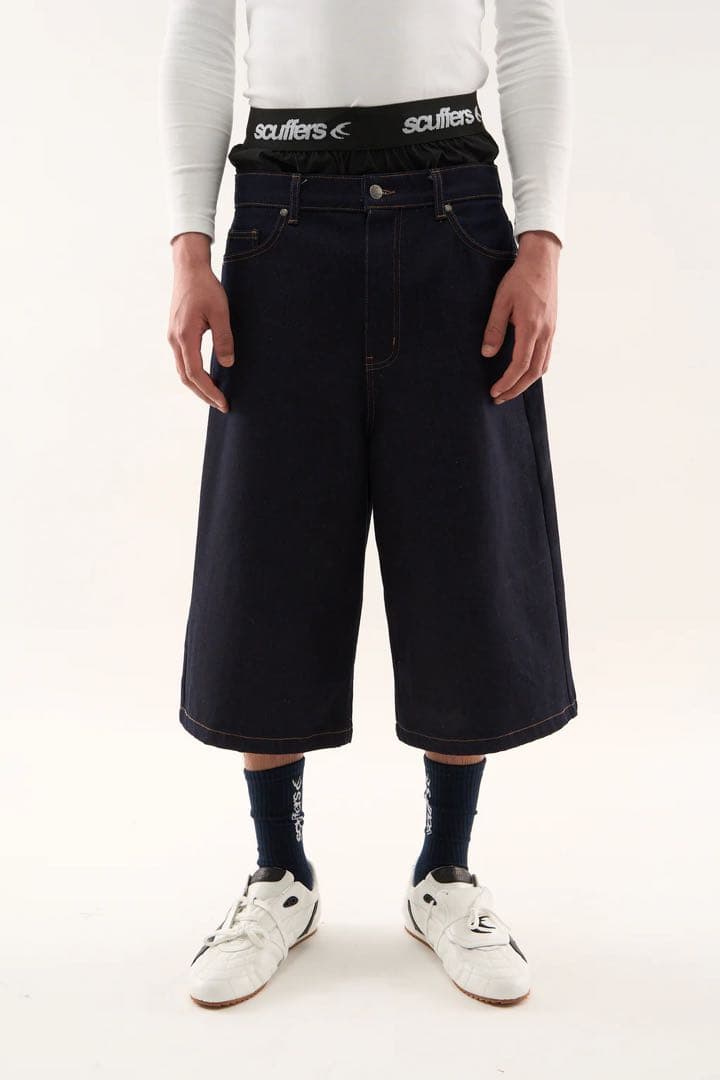scuffers JUMBO DARK BLUE SHORTSジョーツサイズ40