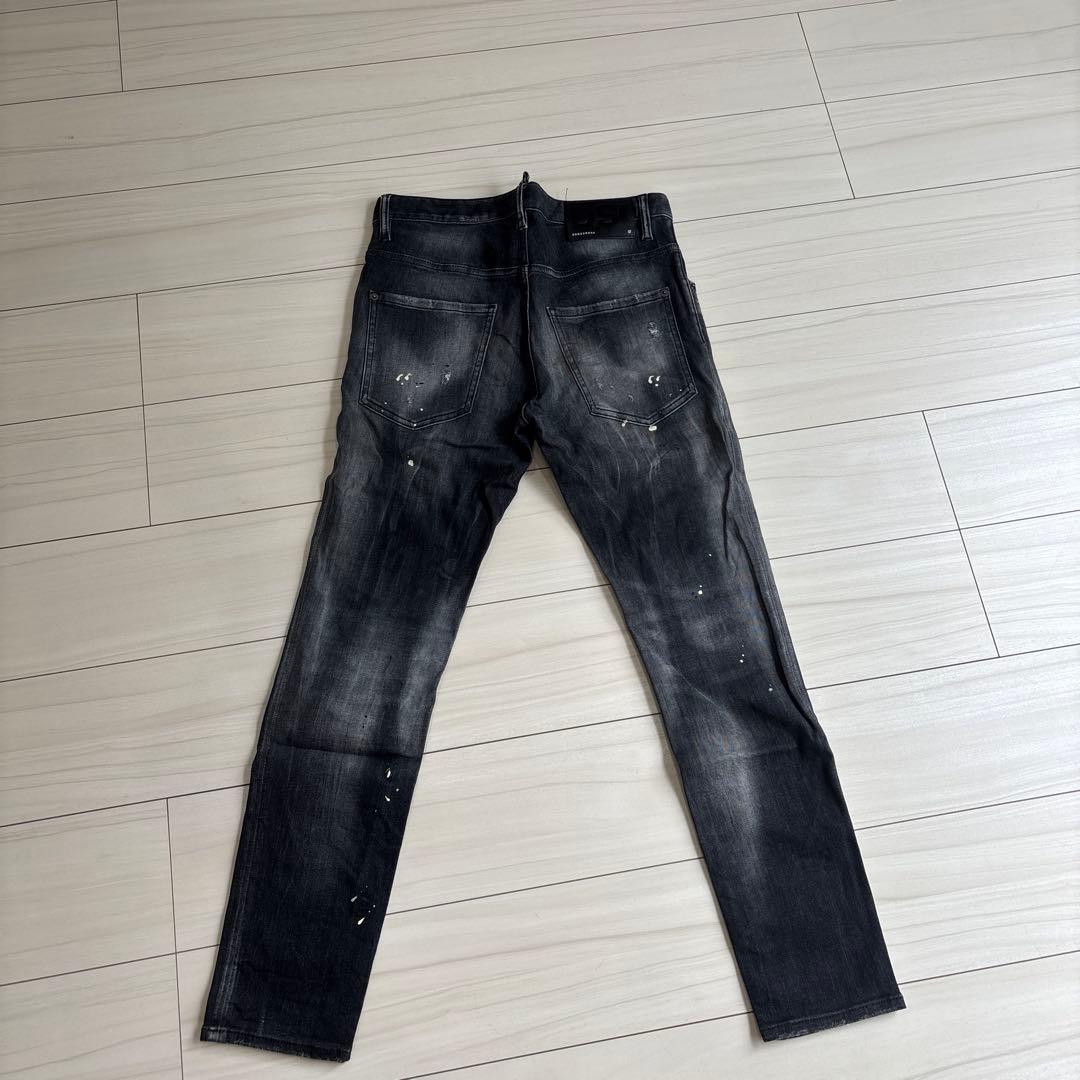 DSQUARED2 ブラック デニムパンツ スリムフィット