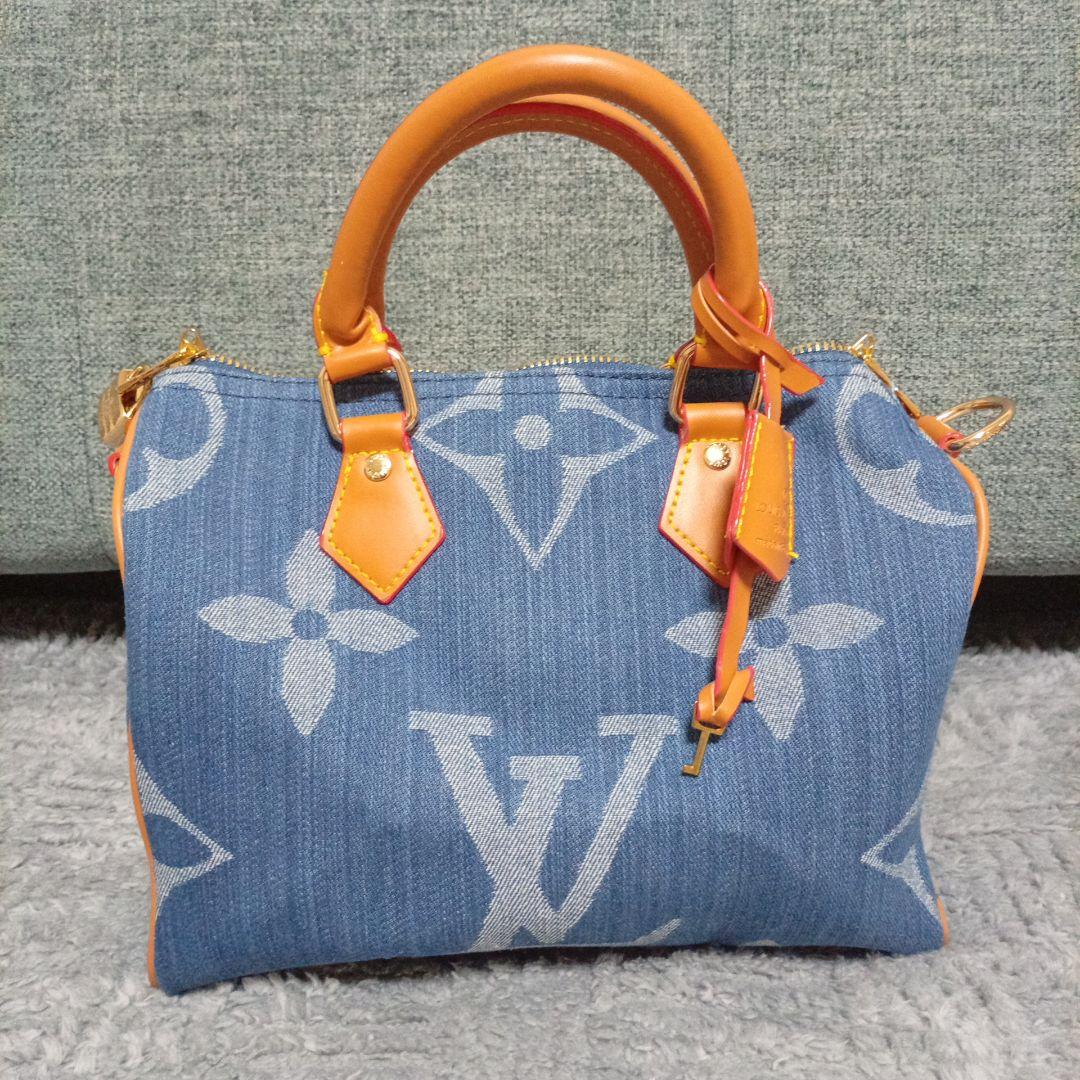 LVロゴファッションハンドバッグ、デニム