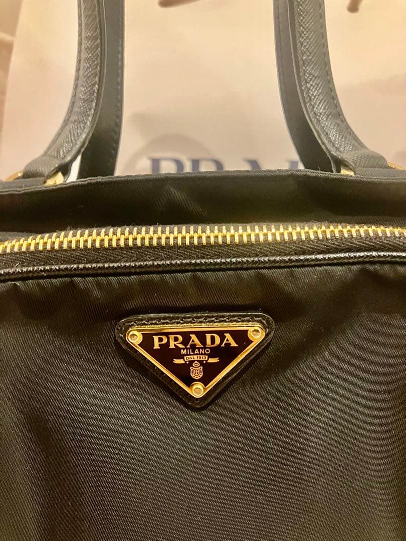 PRADA プラダ ハンドバッグ TESSUTO ※補修アリ、一部欠損