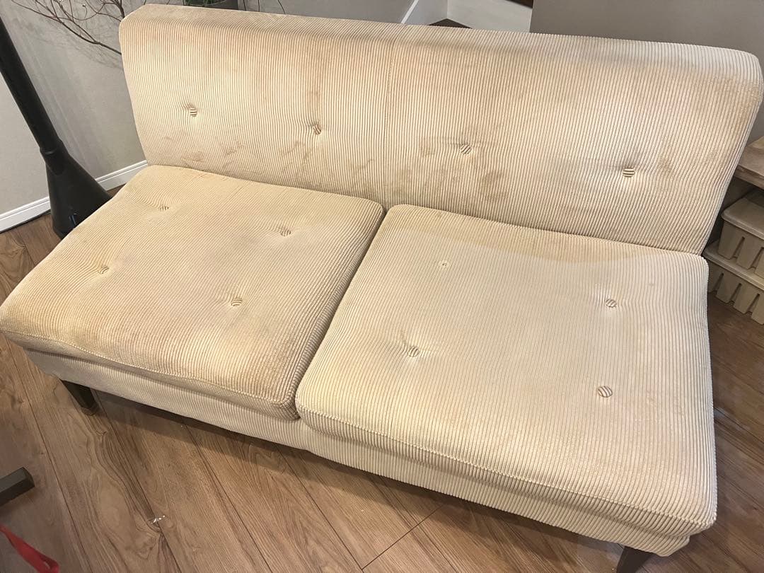 クラッシュゲート コーデュロイソファ チーク お値下げ交渉可