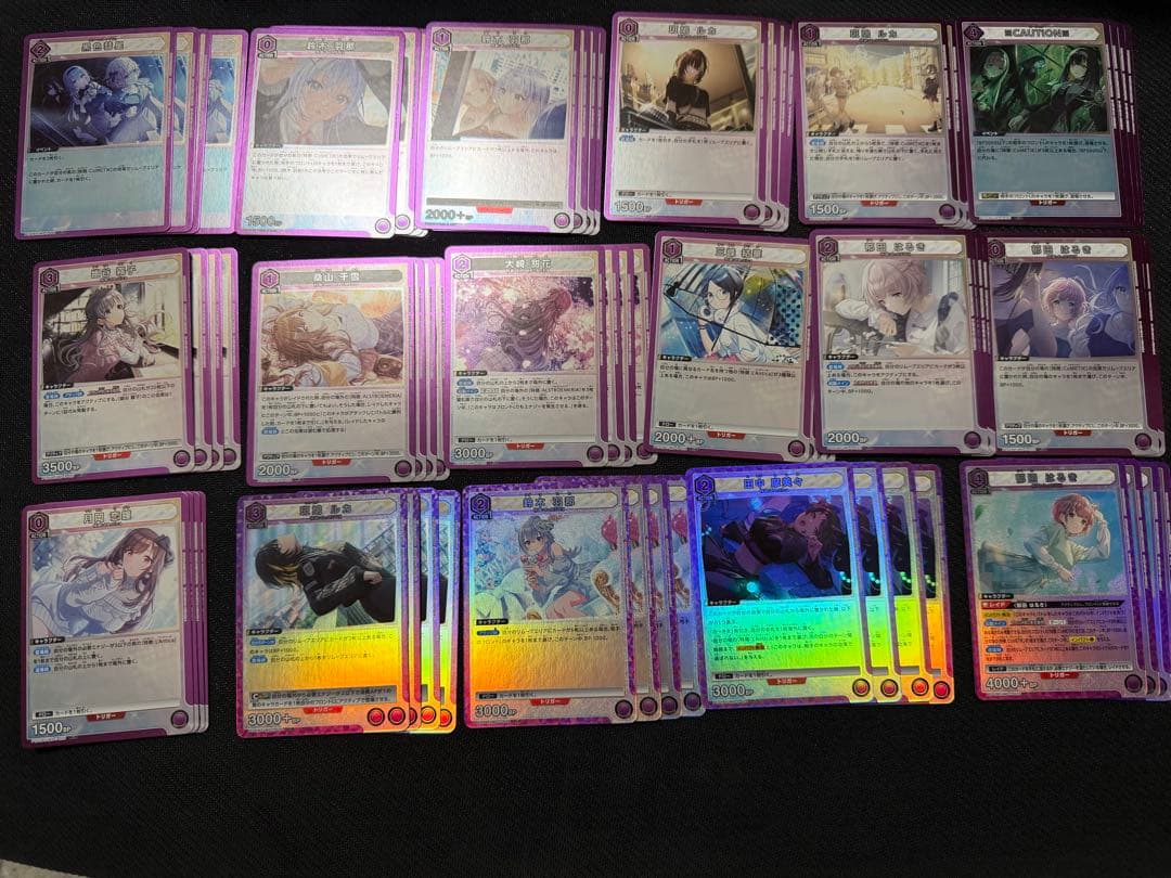 ユニオンアリーナ　シャニマス　PcSR以下4コン　紫　赤　黄　青　コメティック