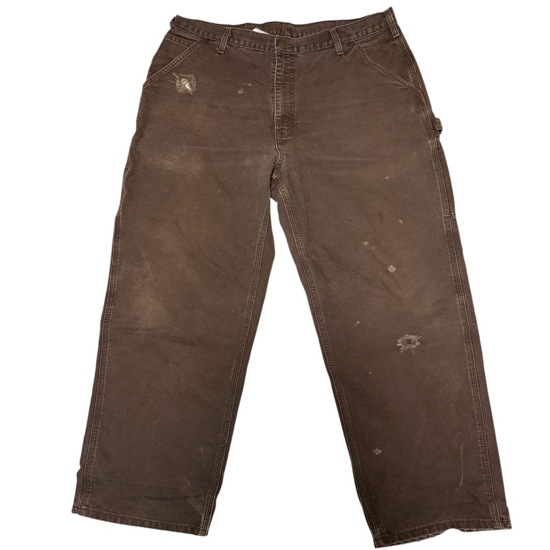Carhartt ブラウン ワークパンツ 38×30
