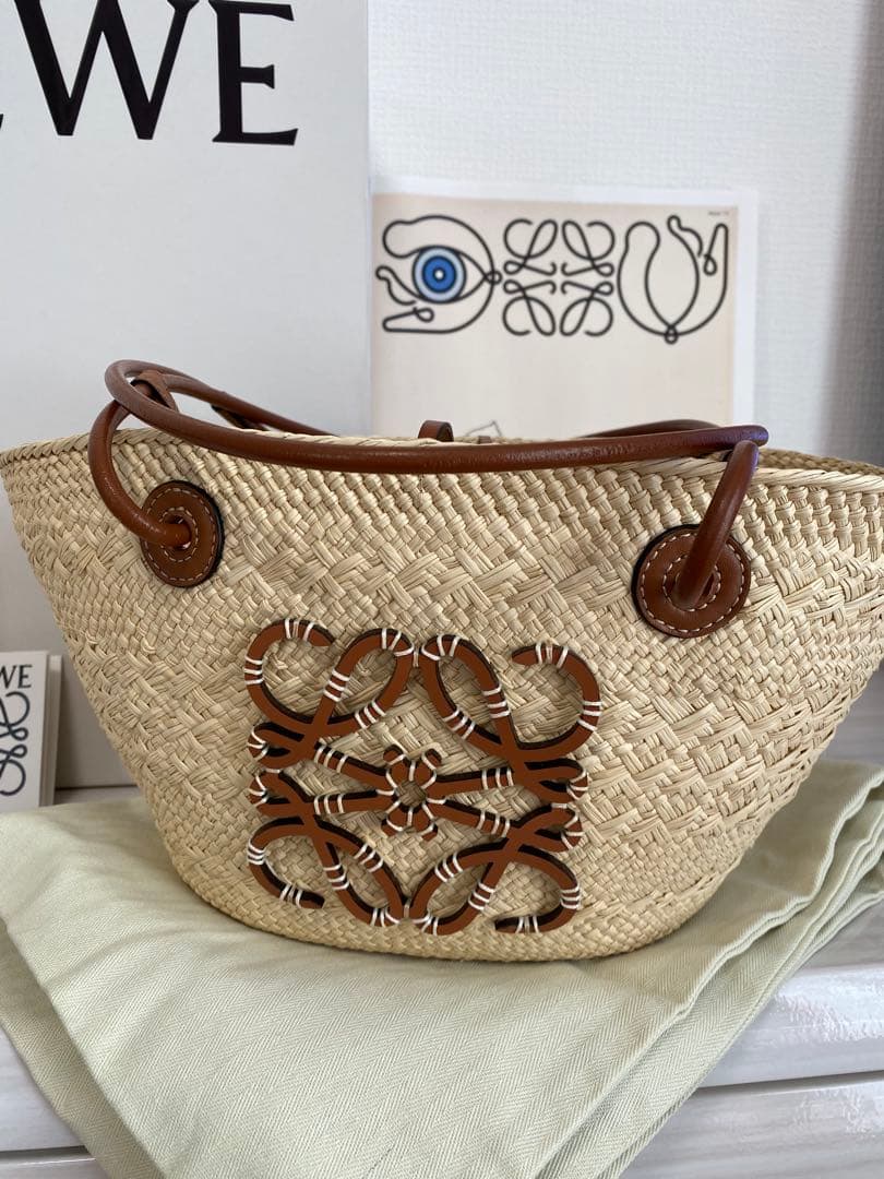 【美品】正規品 LOEWE アナグラム カゴバッグ スモール