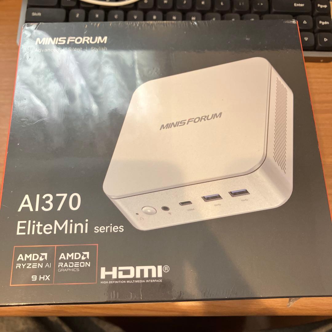 Minisforum EliteMini AI370 HX370 ミニPC 新品
