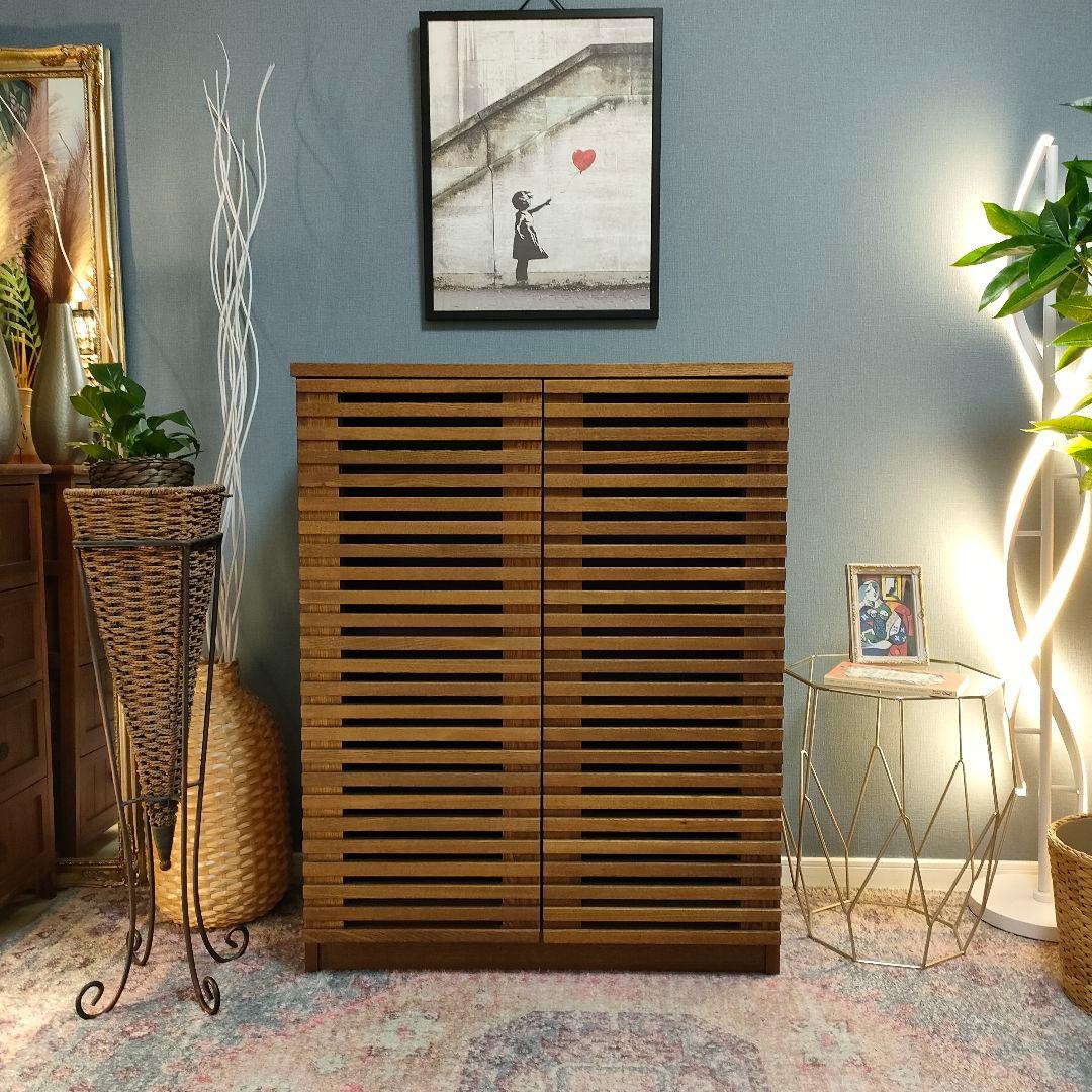 【廃盤希少】unico LIJN レイン キャビネット 北欧風 ナチュラル