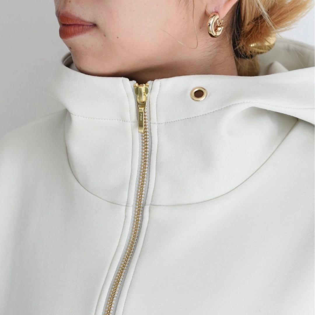 ⭐️完売品⭐️Eimee Lawプリーツヘム ダブルジップダンボールパーカー/グレー