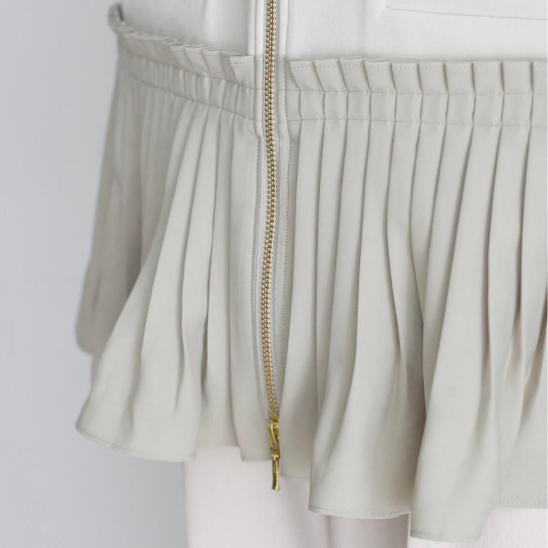 ⭐️完売品⭐️Eimee Lawプリーツヘム ダブルジップダンボールパーカー/グレー