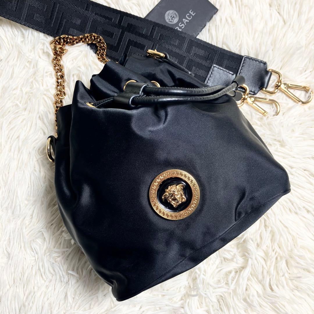 【極美品】 VERSACE ＊巾着 2wayゴールドチェーン メデューサ