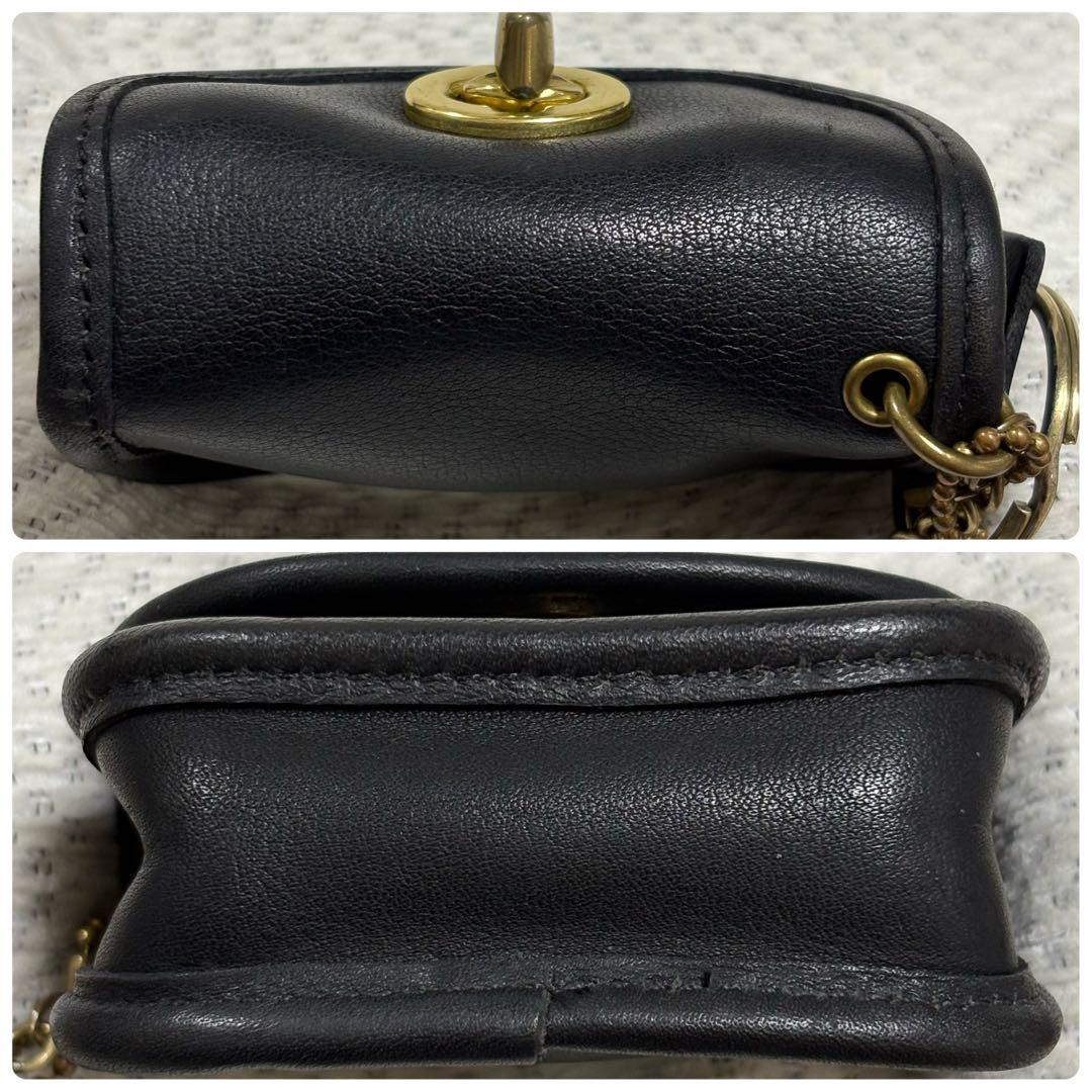小物 90s VINTAGE COACH 7012 CITY KEY FOB BLK