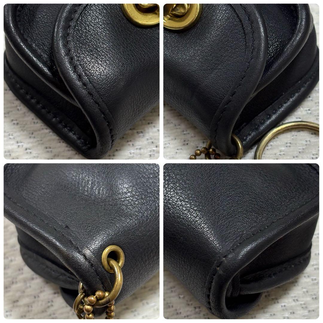小物 90s VINTAGE COACH 7012 CITY KEY FOB BLK