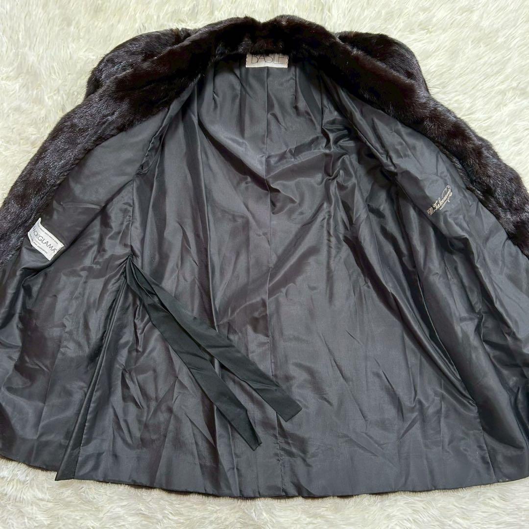 BLACKGLAMA ミンク毛皮コート BASILE ヴィンテージ 高級 ミドル