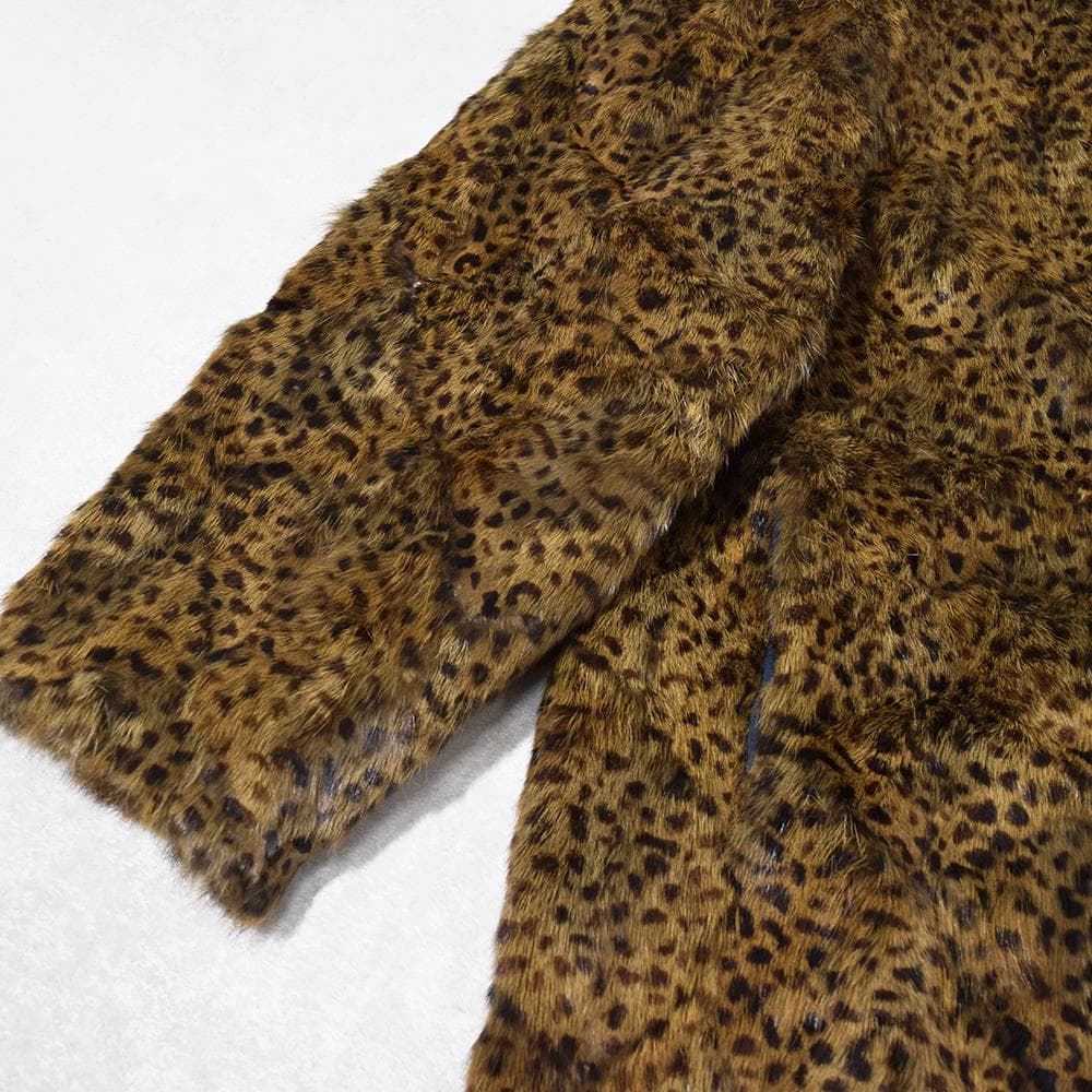 エンバ EMBA シェアード ウィーゼル ファー 毛皮コート ヒョウ柄 ミンク