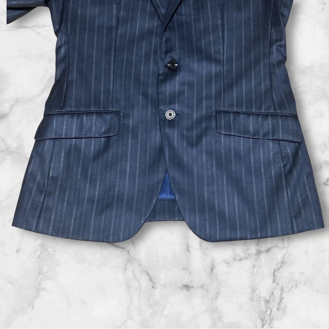 MONSIEUR NICOLE セットアップ ビジネススーツ 結婚式 ストライプ