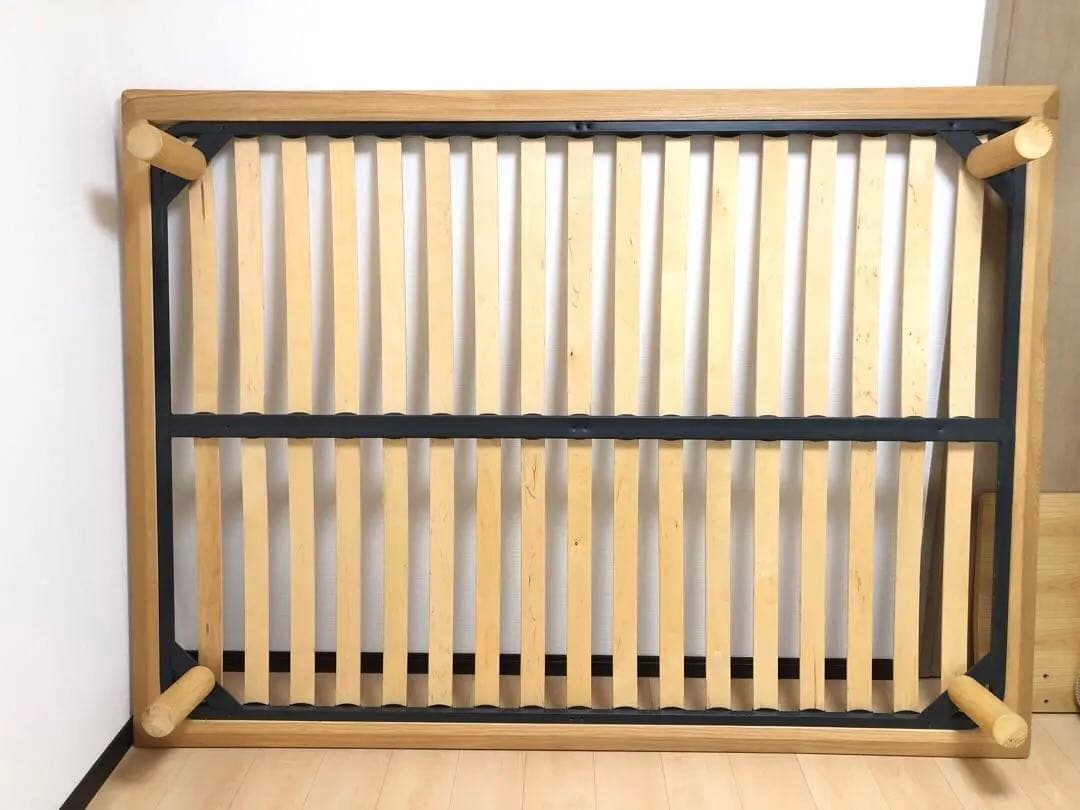 無印良品 ダブル ベットフレーム ナチュラル（+ヘッドボード）