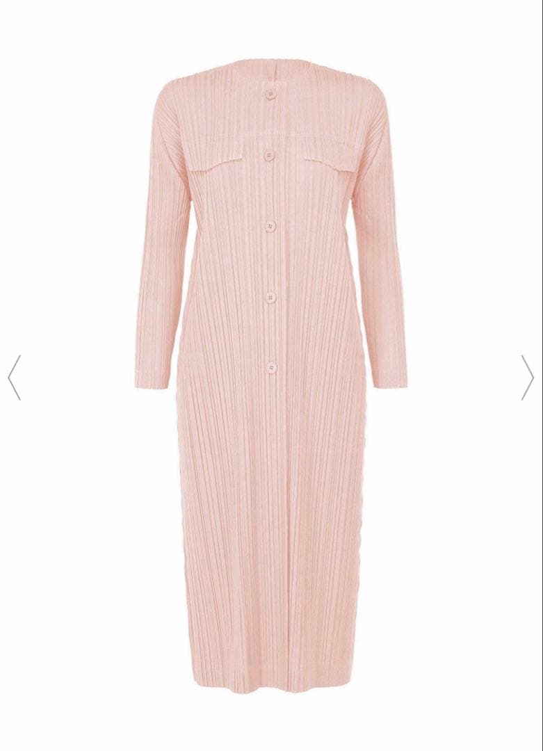 【希少】pleatsplease ラミー　ロングカーディガン　ピンク