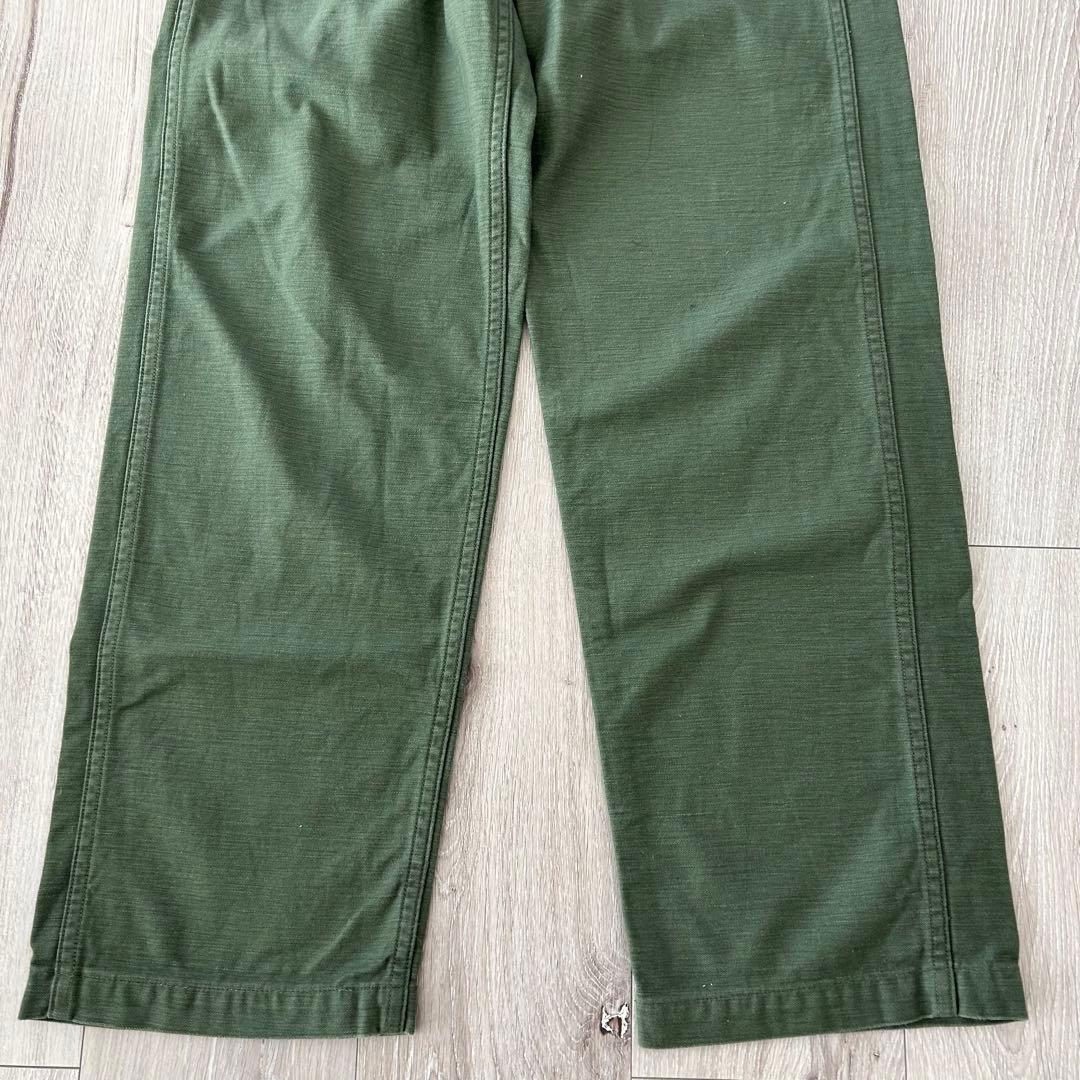 orSlow オアスロウ ベイカーパンツ ファティーグ Sオリーブ ボタンフライ