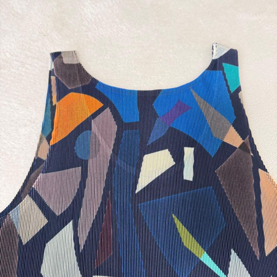 極美品✨PLEATS PLEASE プリーツ　総柄　チュニック　Lサイズ