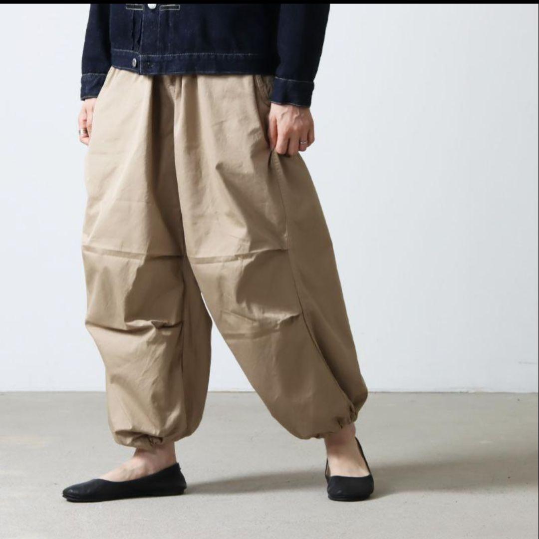 【美品】ハーベスティ　オーバーパンツ　60/2ギャバ　ワイドパンツ