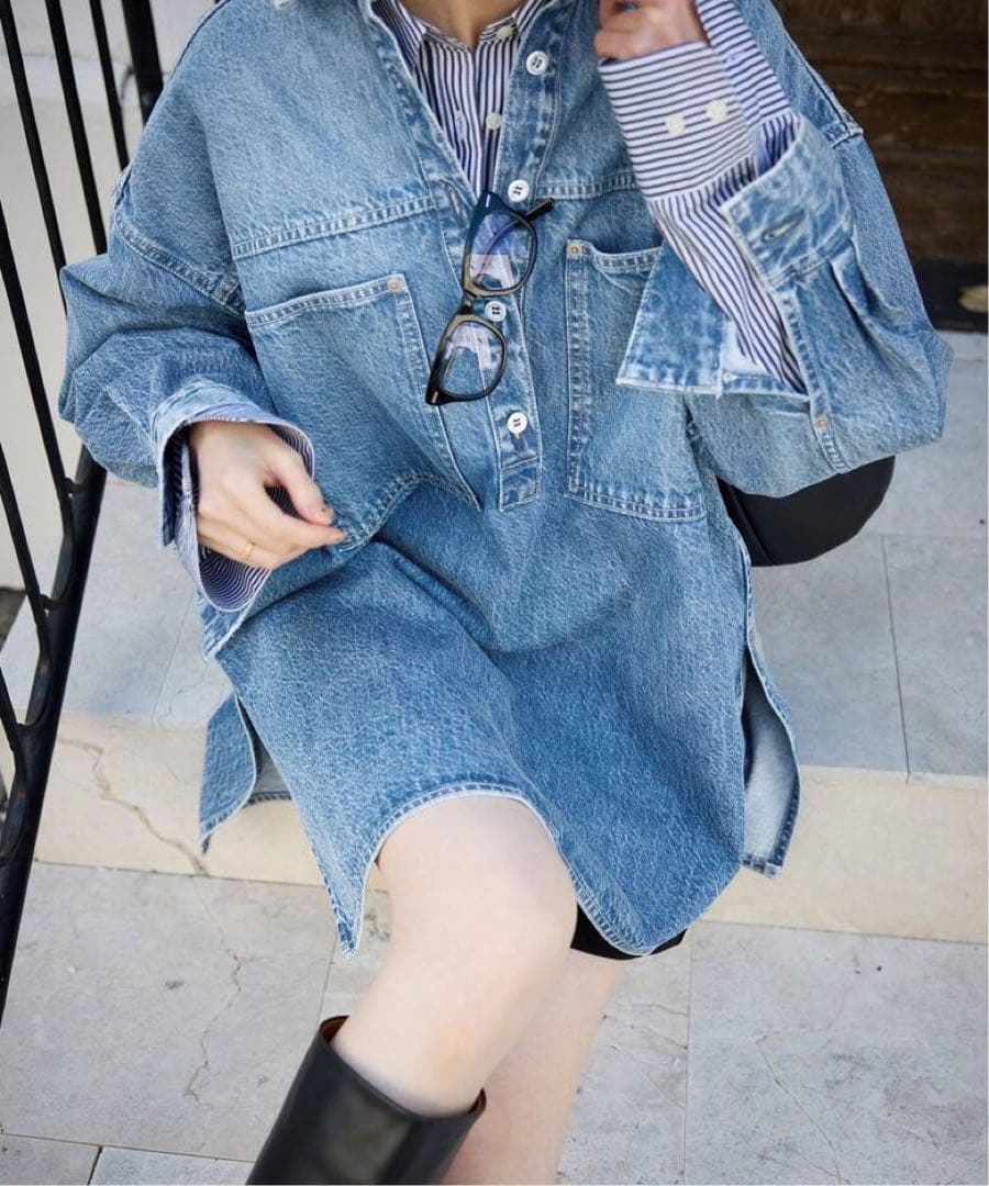 SLOBE IENA LE DENIM フィールドオーバーチュニック