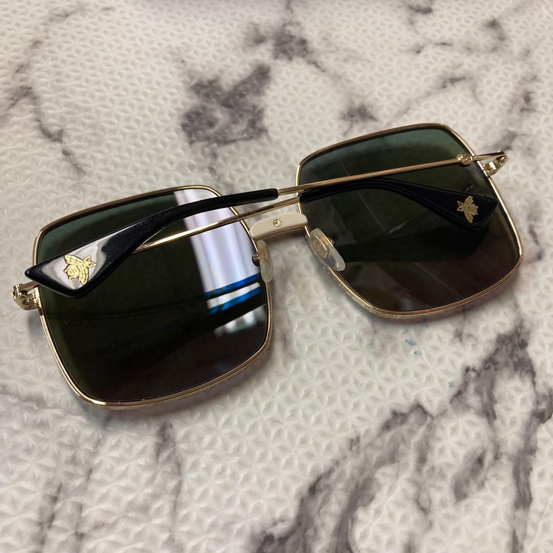 美品 GUCCI サングラス タイガーグラフィック ミラーアビエーターサングラス