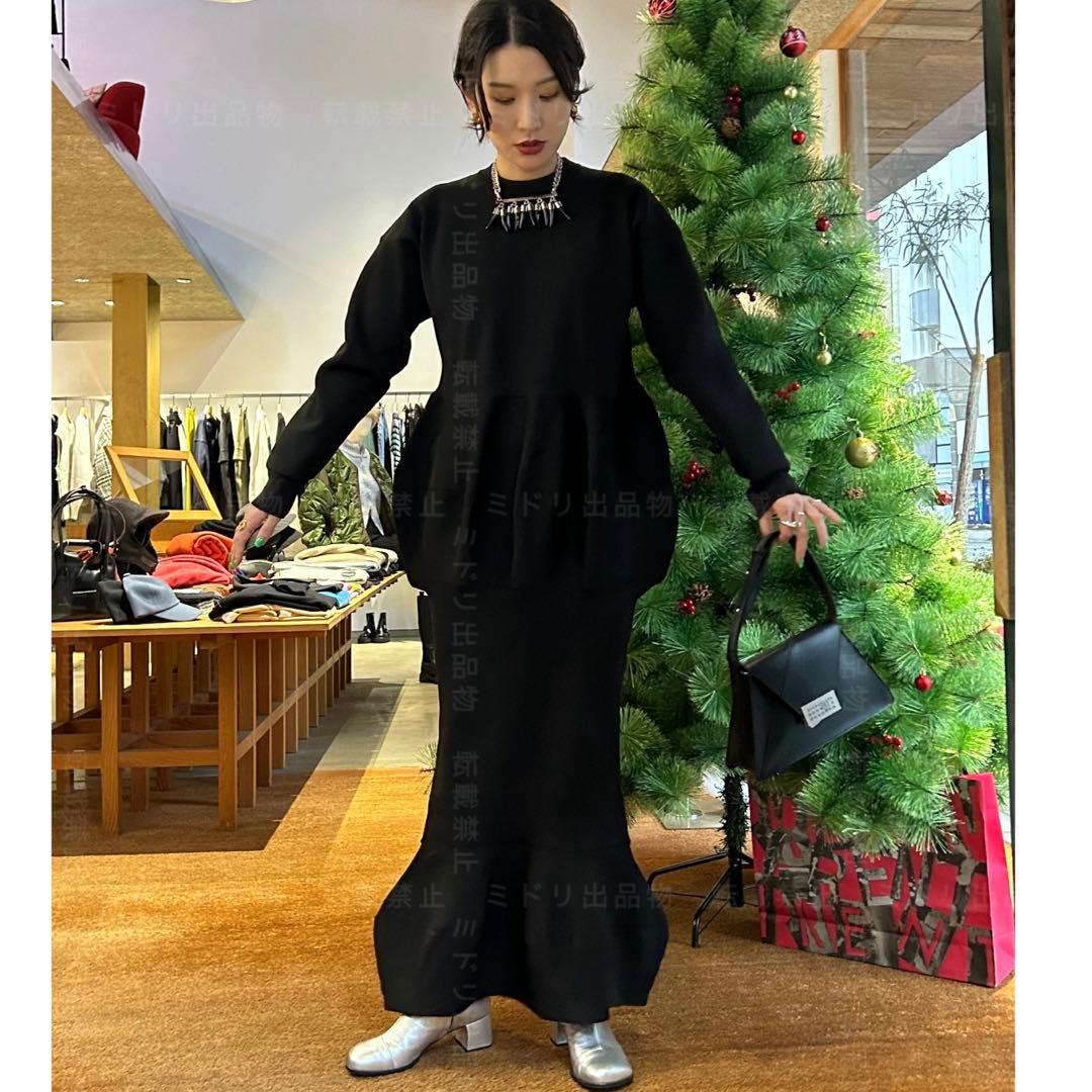 【専用】ENFOLD ダークネイビー PEPLUM DRESS ペプラムドレス