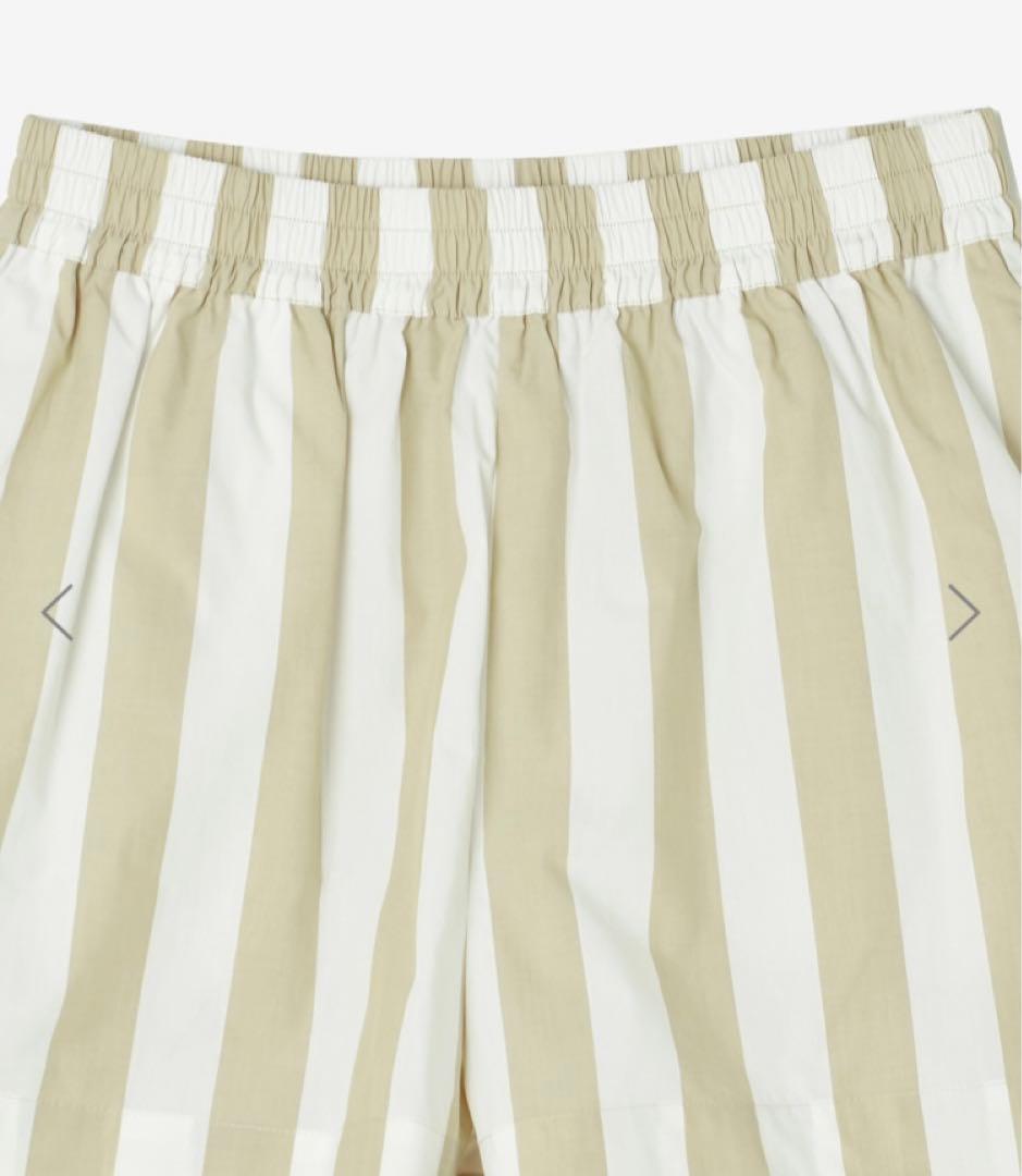 【新品未使用】LMND ストライプ ショートパンツ ベージュ ストライプ