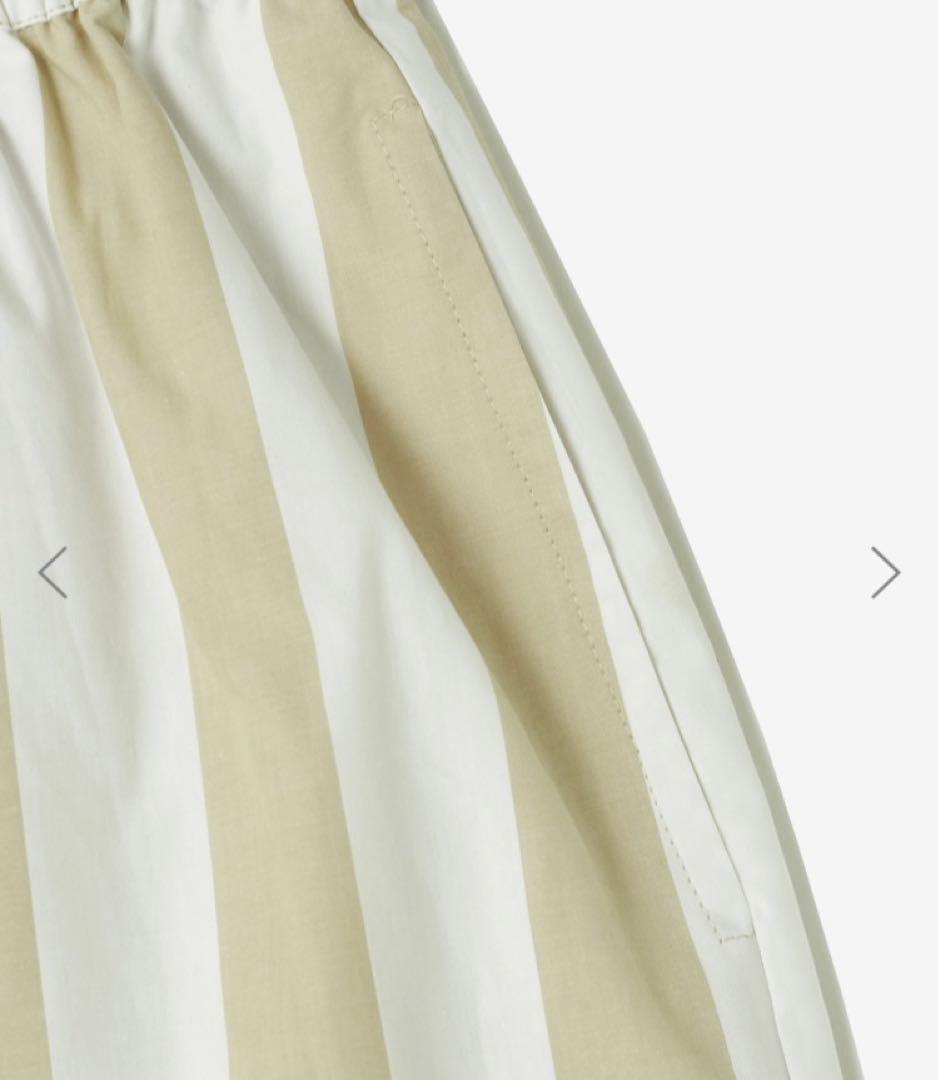 【新品未使用】LMND ストライプ ショートパンツ ベージュ ストライプ