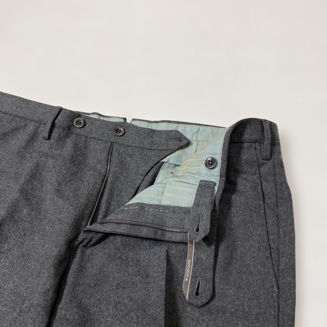 美品 INCOTEX テクノ フランネル アーバン トラベラー スラックス 48