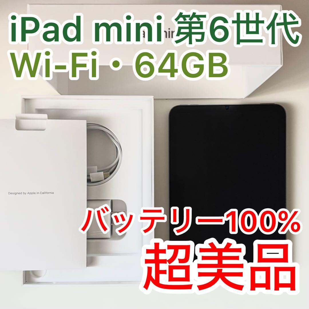 バッテリー100% iPad mini 6 Wi-Fi 64GB スペースグレイ