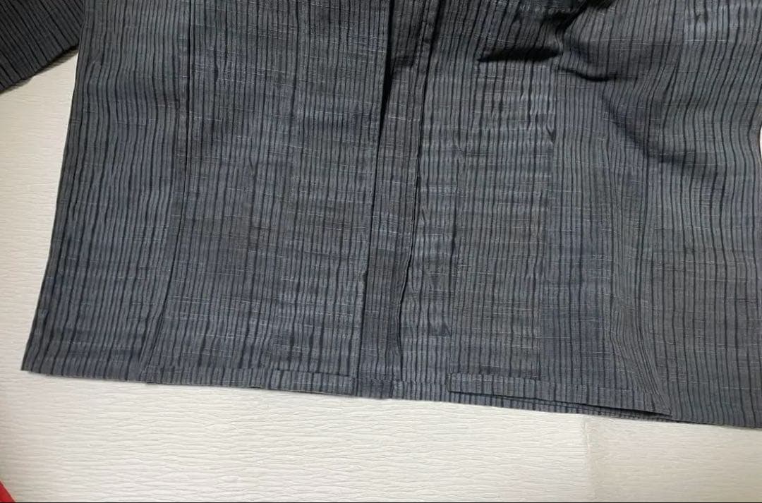 片貝絞り　紺仁　お仕立て品　木綿着物　片貝木綿　抱き幅狭め