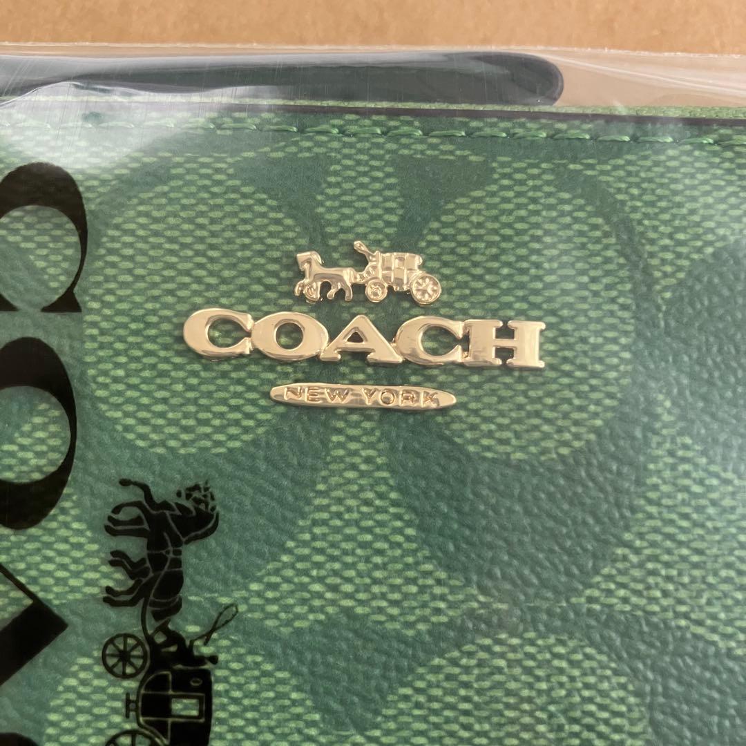 新品未開封 COACH コーチ シグネチャー 長財布　グリーン