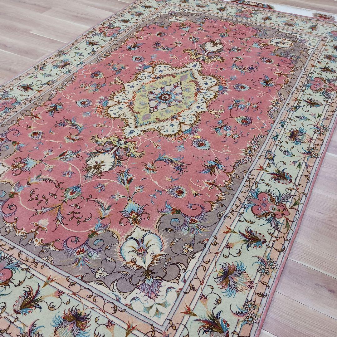 専用Y3054 ペルシャ絨毯 タブリーズ産 ザレザデ工房 ウール 手織り 3m