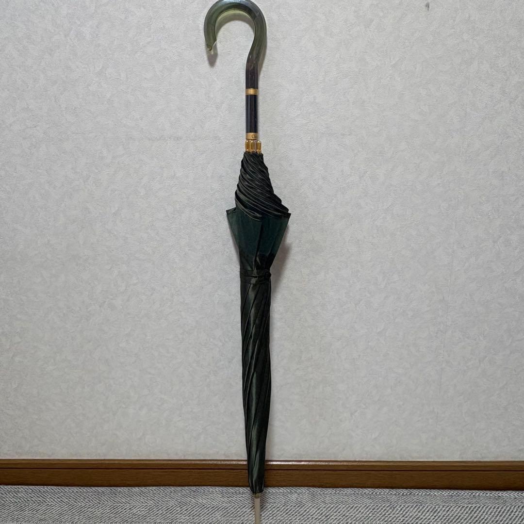 美品未使用　Christian Dior 旧ロゴ　晴雨兼用長傘　モスグリーン