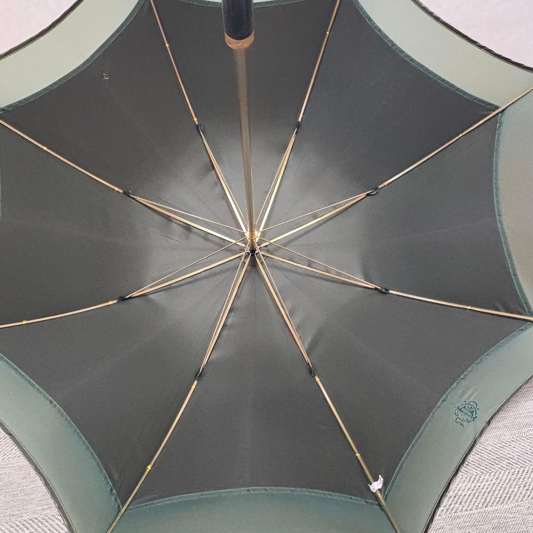 美品未使用　Christian Dior 旧ロゴ　晴雨兼用長傘　モスグリーン