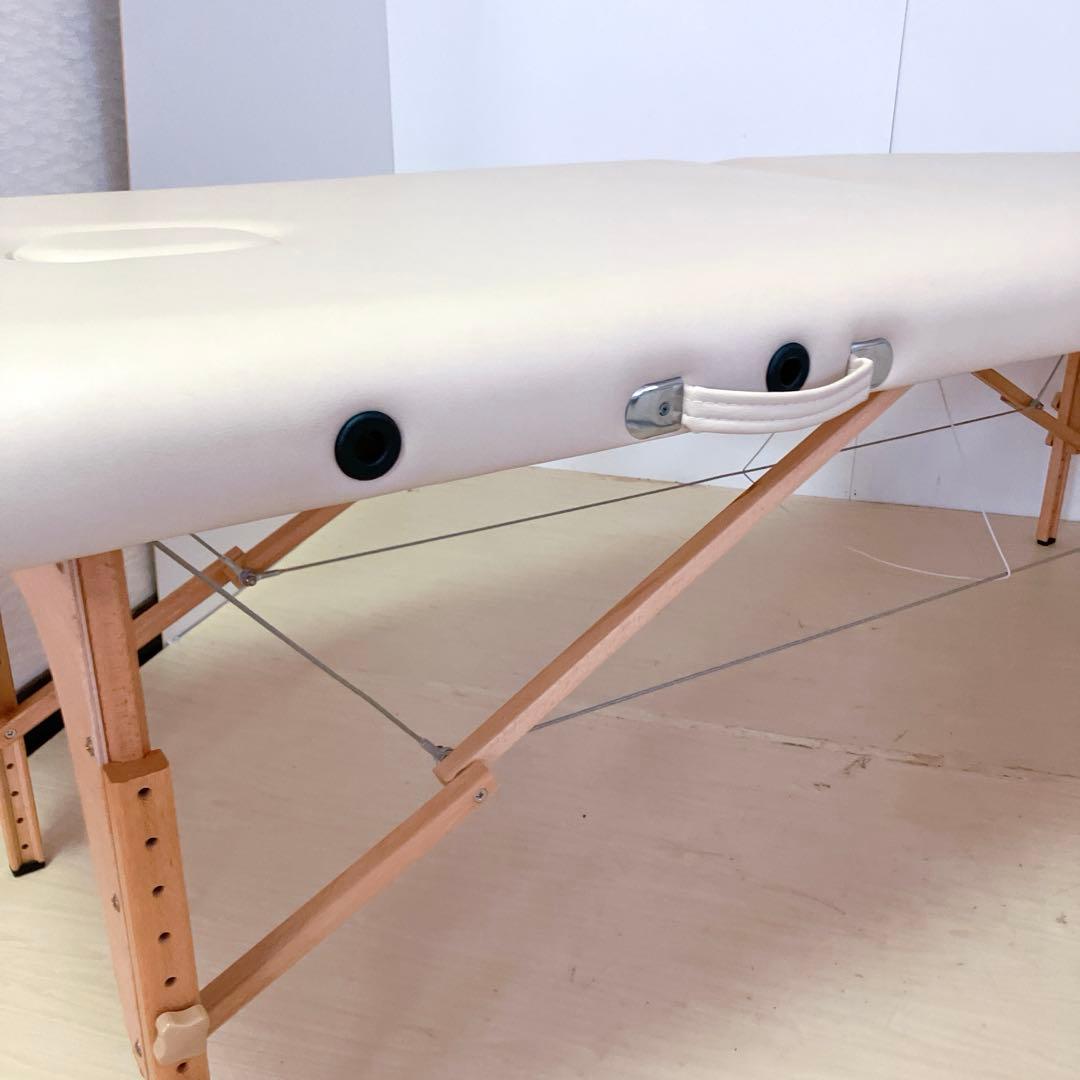 天然木　折りたたみ　マッサージベッド　エステベッド　折りたたみベッド　簡易ベッド