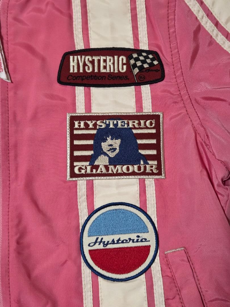 00s HYSTERIC GLAMOUR ロゴ ワッペン ジャケット ピンク