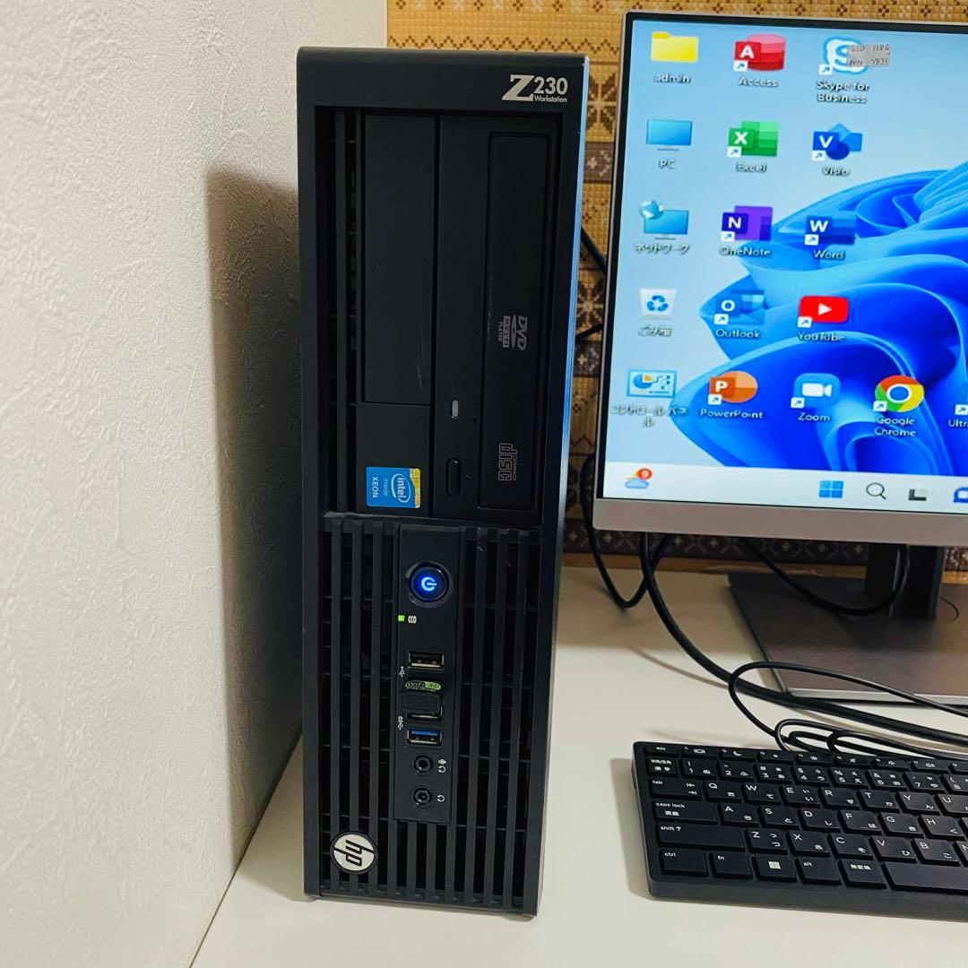 Y831 HPデスクトップSSD高速大画面Windows11オフィス2024付き