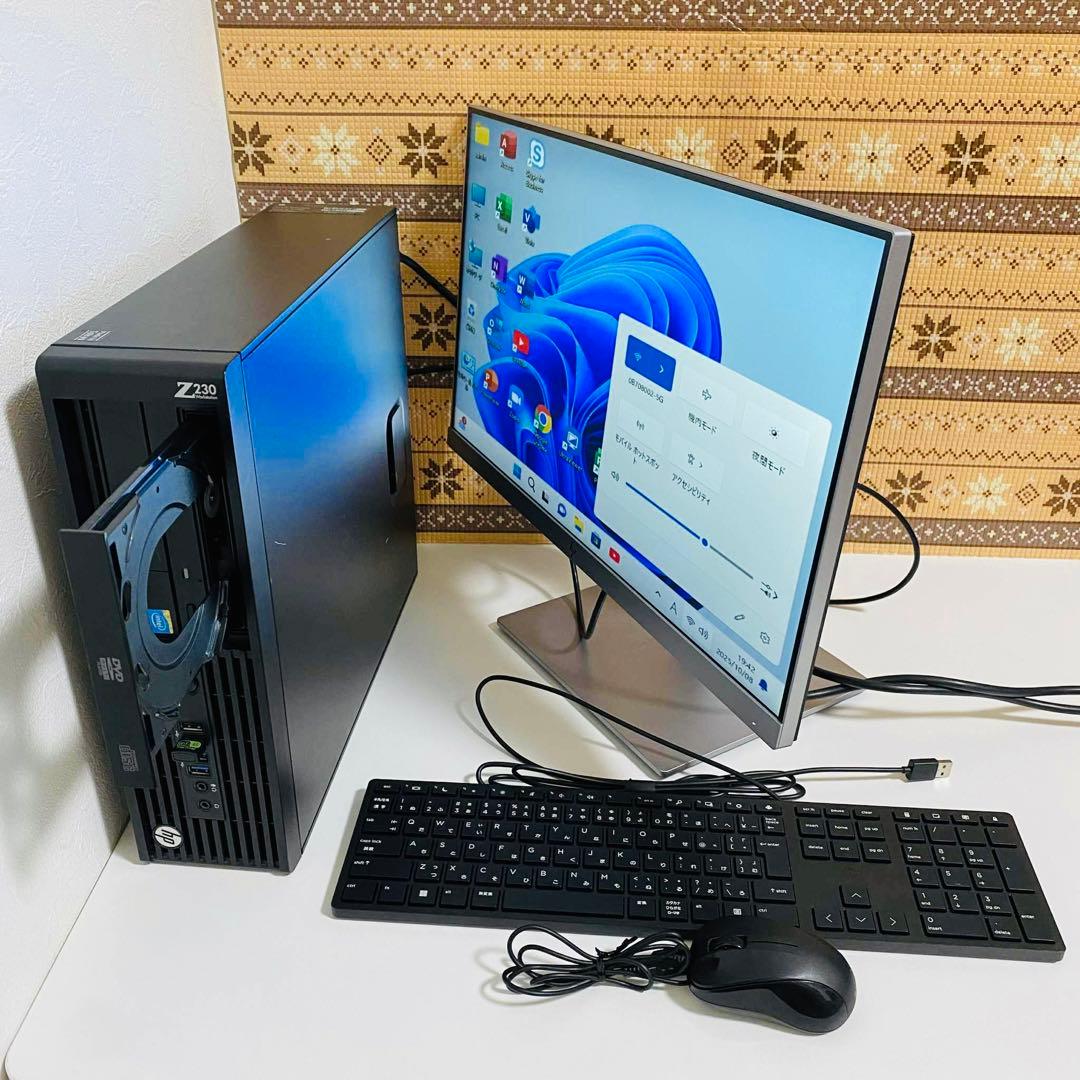 Y831 HPデスクトップSSD高速大画面Windows11オフィス2024付き