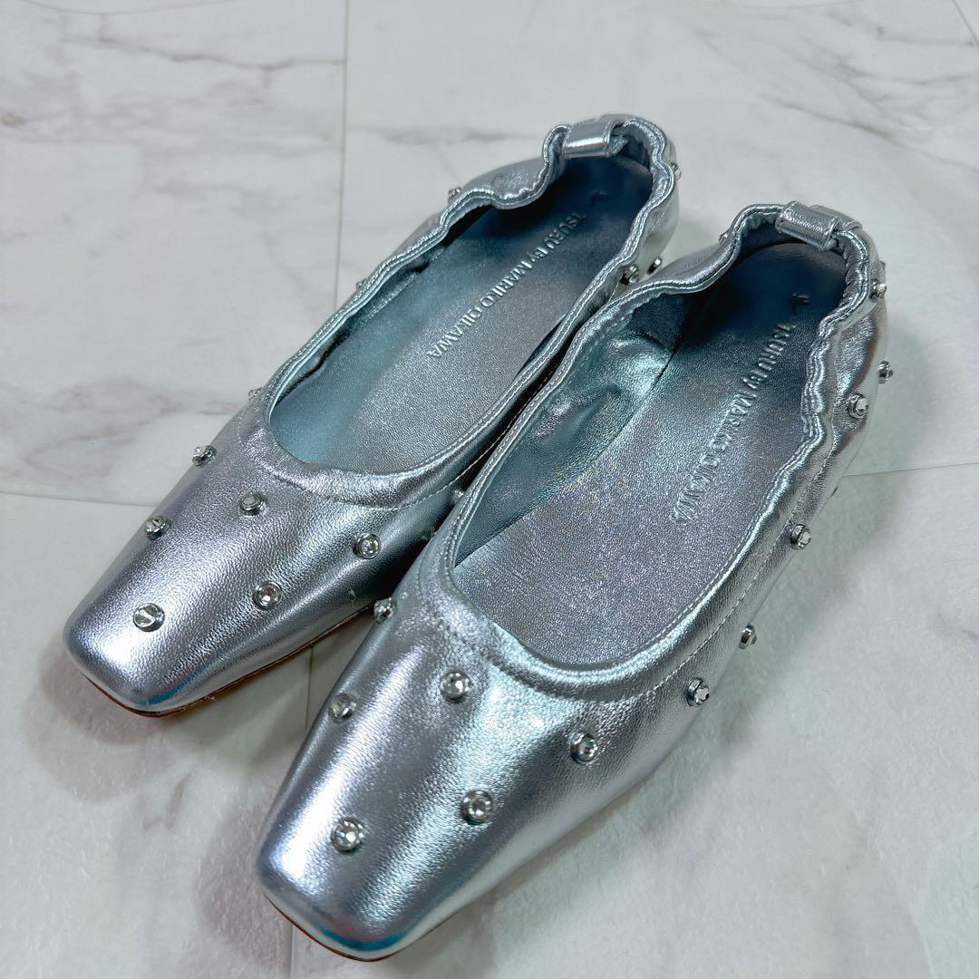 ツルバイマリコオイカワ Millenia バレエシューズ　今期　スタッズ