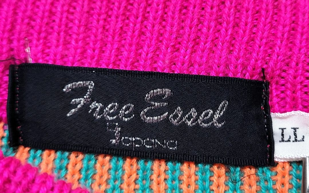 【美品】80's vintage Free Essel Japana 3Dニット