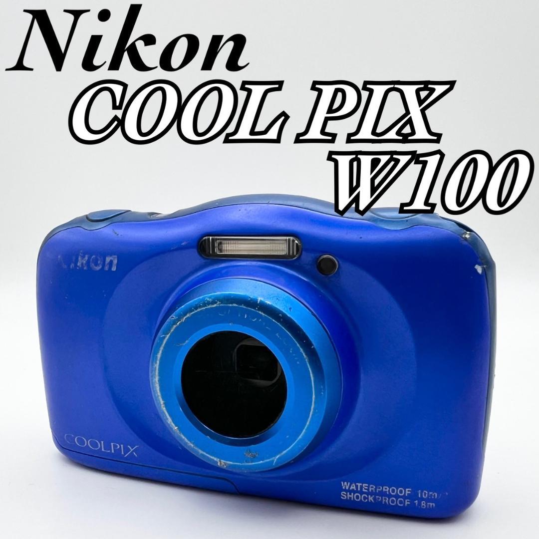 【完動品】Nikon COOLPIX W100 コンデジ ブルー 動作確認済