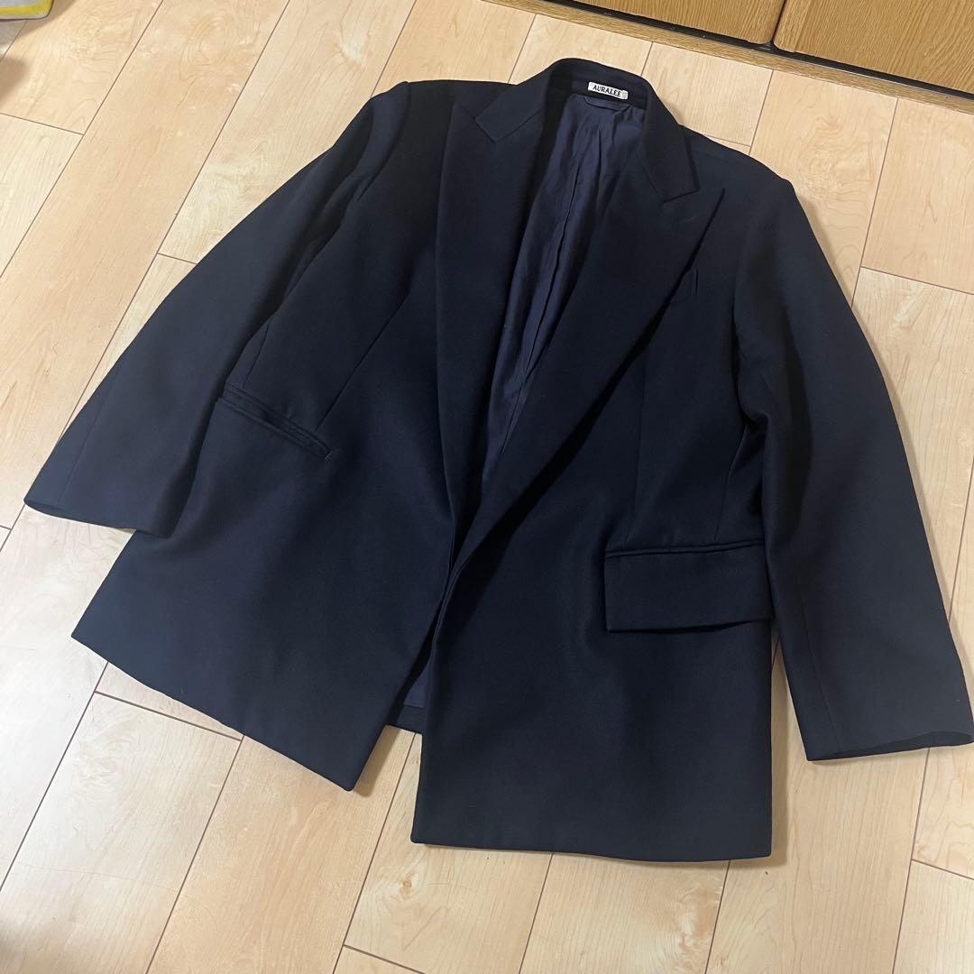 ジャケット・アウター AURALEE LIGHT MELTON DOUBLE-BREASTED JA
