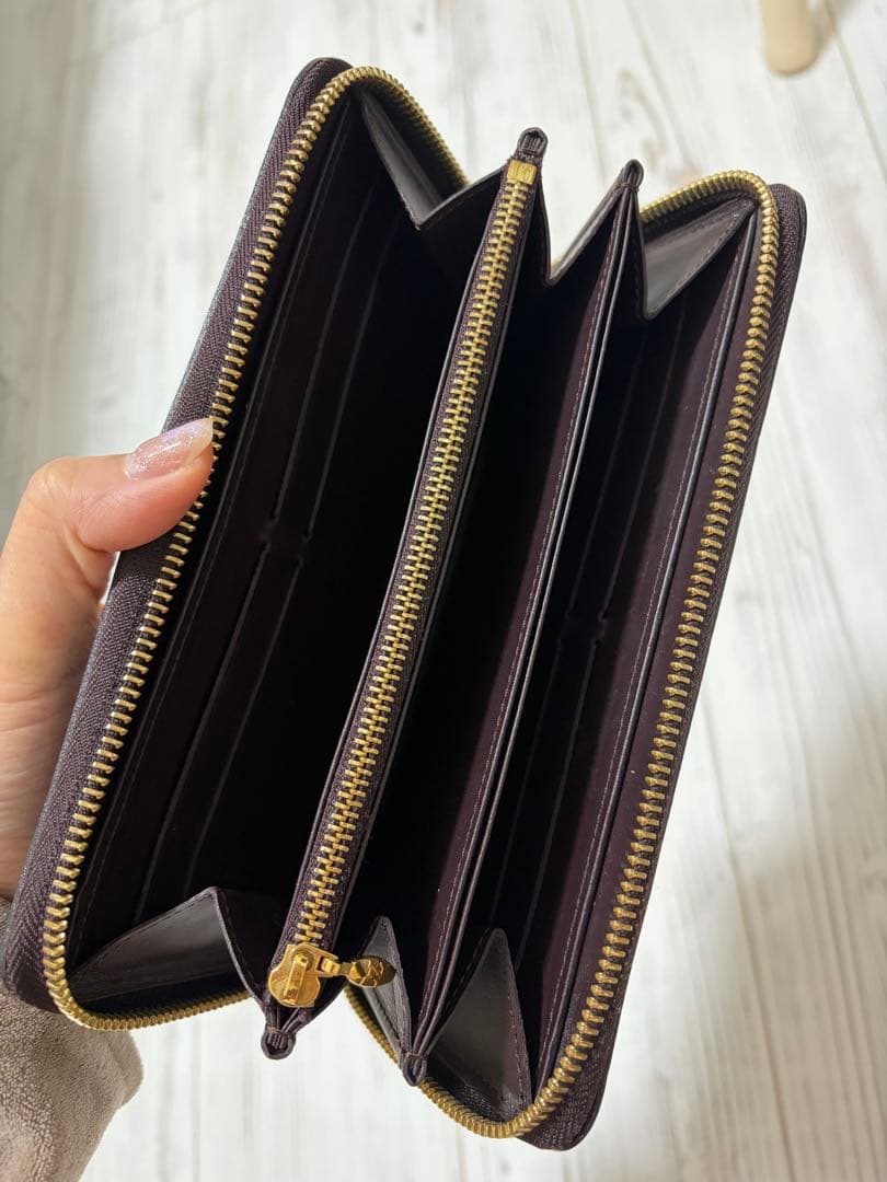 Louis Vuitton ヴェルニ長財布　ダークブラウン