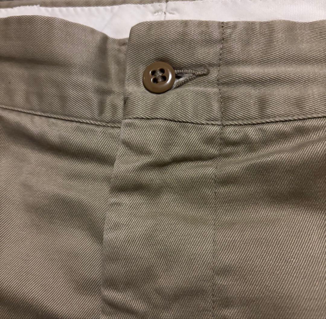 60s US ARMY チノ ワークパンツ オールコットン ベージュ カーキ