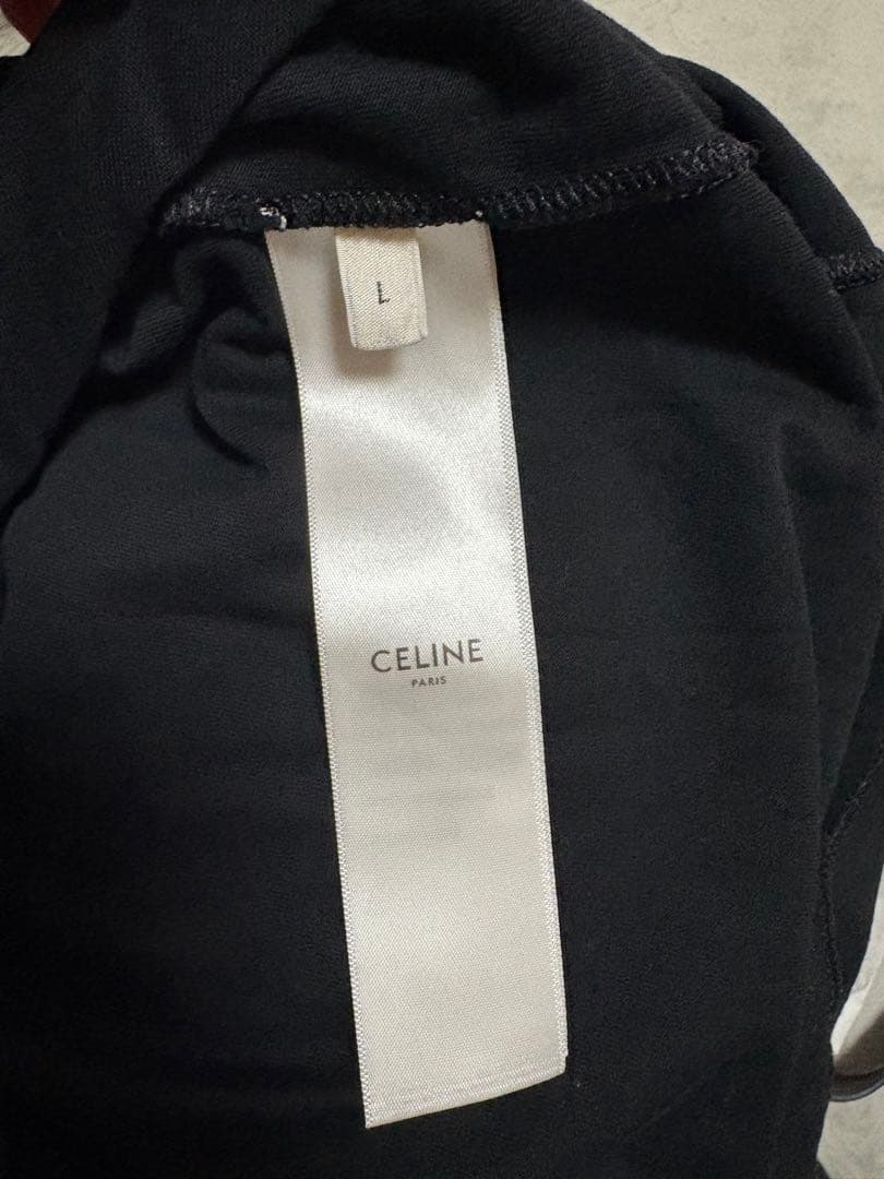 CELINE トリオンフPARIS Tシャツ 黒 コットンジャージー 正規品