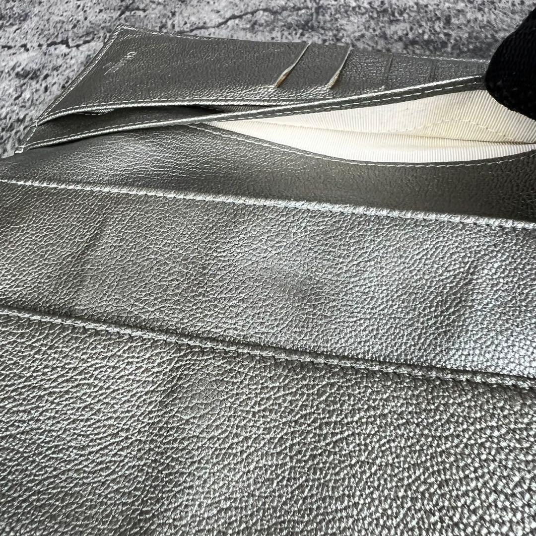 CHANEL ビコローレ レザー 三つ折り 長財布 ココマーク