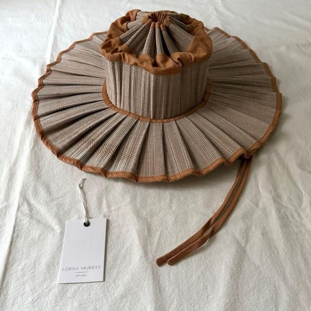 【美品】LORNA MURRAY｜フリル付き麦わら帽子
