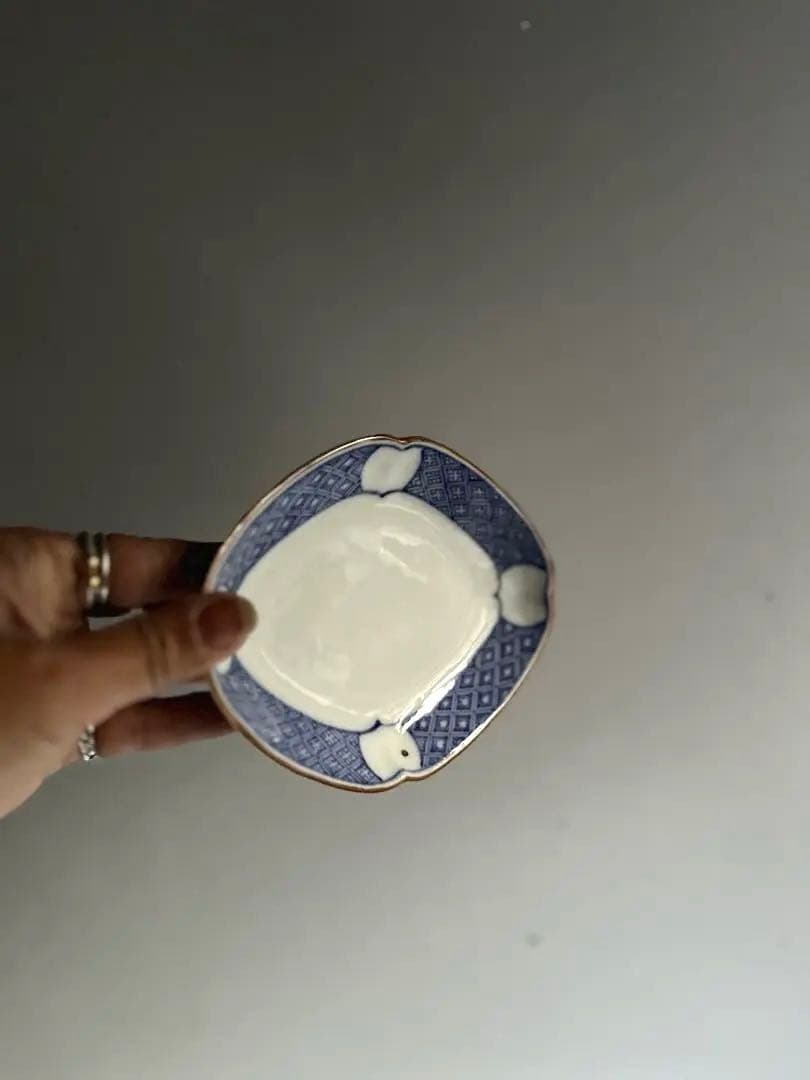 【k.様リクエスト】091 アンティーク 変形菱形染付皿 2枚組 880 2客