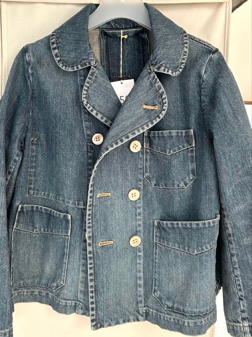 45r ライ麦デニムのアニーダブルジャケット（加工）